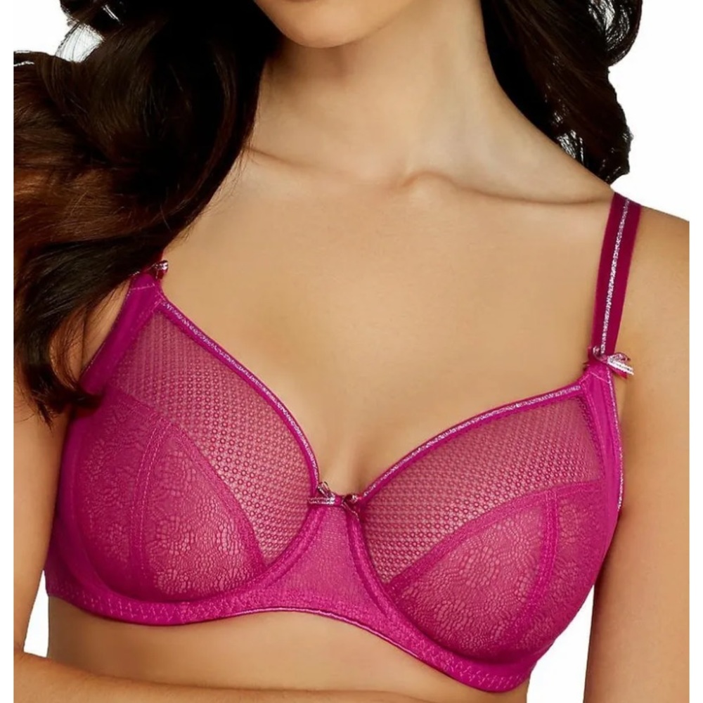 NWT Freya Berry  Hero Underwire Side Support Plunge Bra 28G